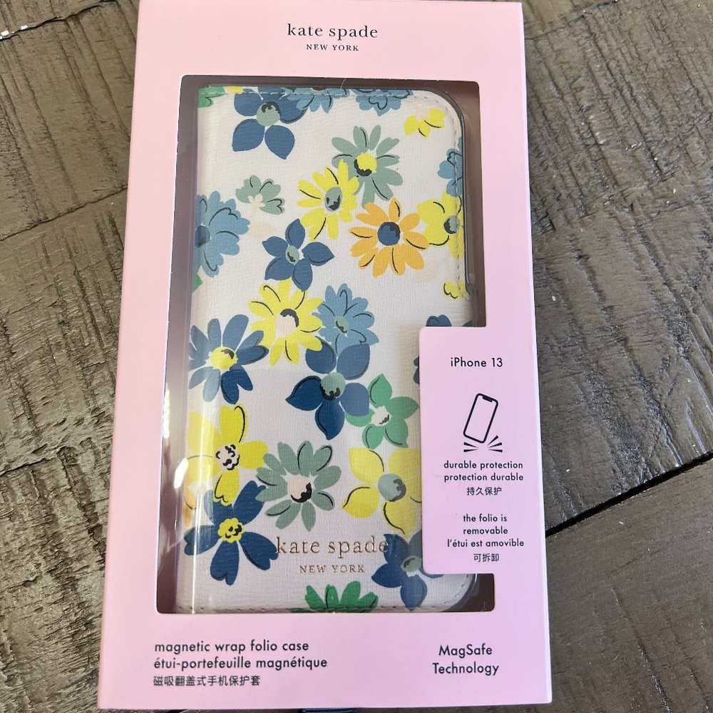 Kate Spade Spencer Floral Medley IPhone 13 Magnetic Wrap Folio Case